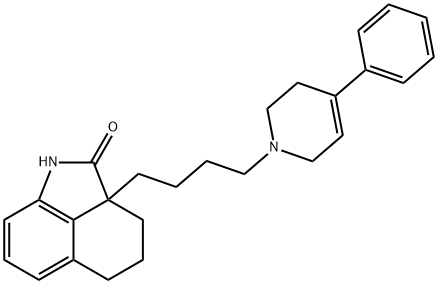 Benz[cd]indol-2(1H)-one, 2a-[4-(3,6-dihydro-4-phenyl-1(2H)-pyridinyl)butyl]-2a,3,4,5-tetrahydro- Structure