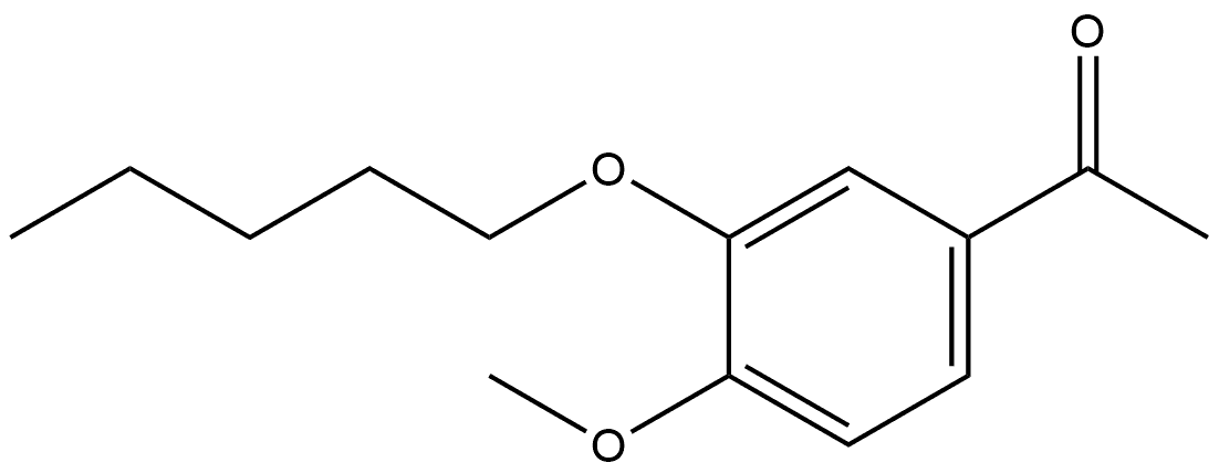 Ethanone, 1-[4-methoxy-3-(pentyloxy)phenyl]- Structure