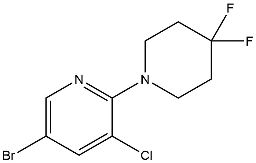 5-Bromo-3-chloro-2-(4,4-difluoro-1-piperidinyl)pyridine Structure