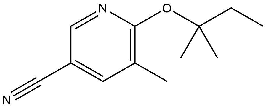 6-(1,1-Dimethylpropoxy)-5-methyl-3-pyridinecarbonitrile Structure