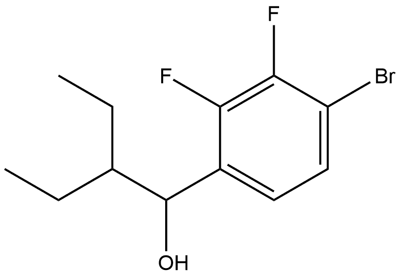 4-Bromo-α-(1-ethylpropyl)-2,3-difluorobenzenemethanol Structure