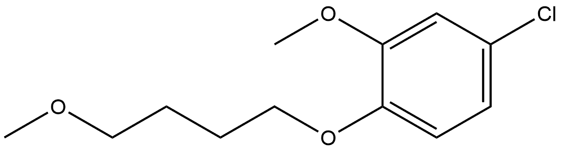 4-Chloro-2-methoxy-1-(4-methoxybutoxy)benzene Structure