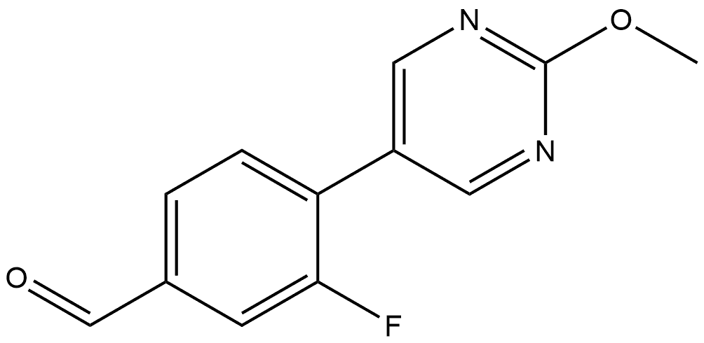 3-Fluoro-4-(2-methoxy-5-pyrimidinyl)benzaldehyde Structure