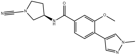 N-[(3R)-1-Cyano-3-pyrrolidinyl]-3-methoxy-4-(1-methyl-1H-pyrazol-4-yl)benzamide Structure