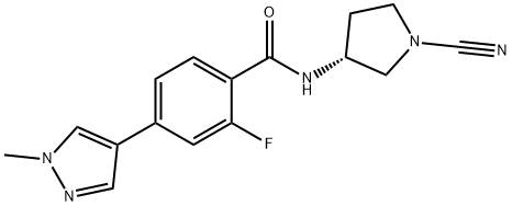 (R)-N-(1-cyanopyrrolidin-3-yl)-2-fluoro-4-(1-methyl-1H-pyrazol-4-yl)benzamide Structure