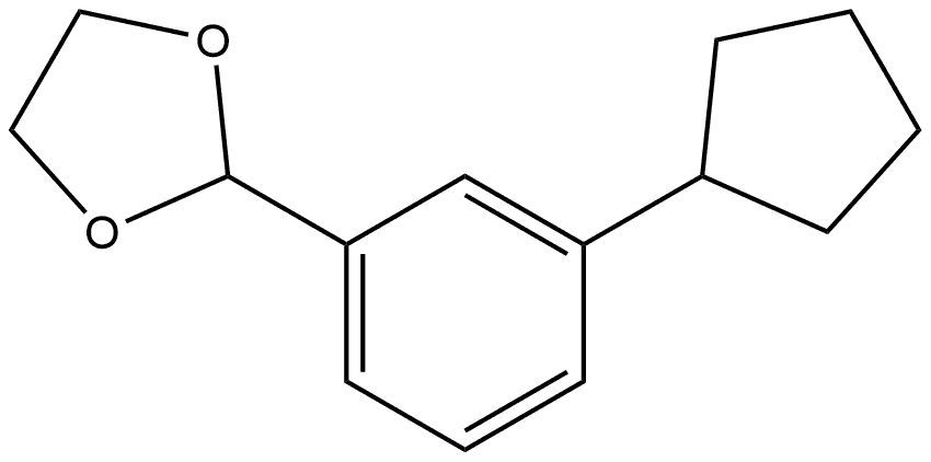 1,3-Dioxolane, 2-(3-cyclopentylphenyl)- Structure