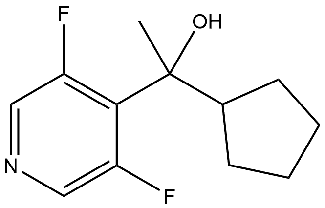 α-Cyclopentyl-3,5-difluoro-α-methyl-4-pyridinemethanol Structure