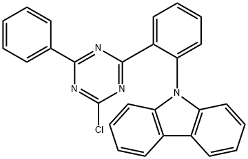9-[2-(4-Chloro-6-phenyl-1,3,5-triazin-2-yl)phenyl]-9H-carbazole 구조식 이미지