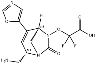 Acetic acid, 2-[[(2S,5R)-2-(aminomethyl)-4-(5-
oxazolyl)-7-oxo-1,6-diazabicyclo[3.2.1]oct-3-
en-6-yl]oxy]-2,2-difluoro-, rel Structure