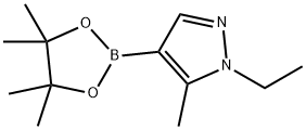 1-ethyl-5-methyl-4-(4,4,5,5-tetramethyl-1,3,2-dioxa borolan-2-yl)-1H-pyrazole 구조식 이미지