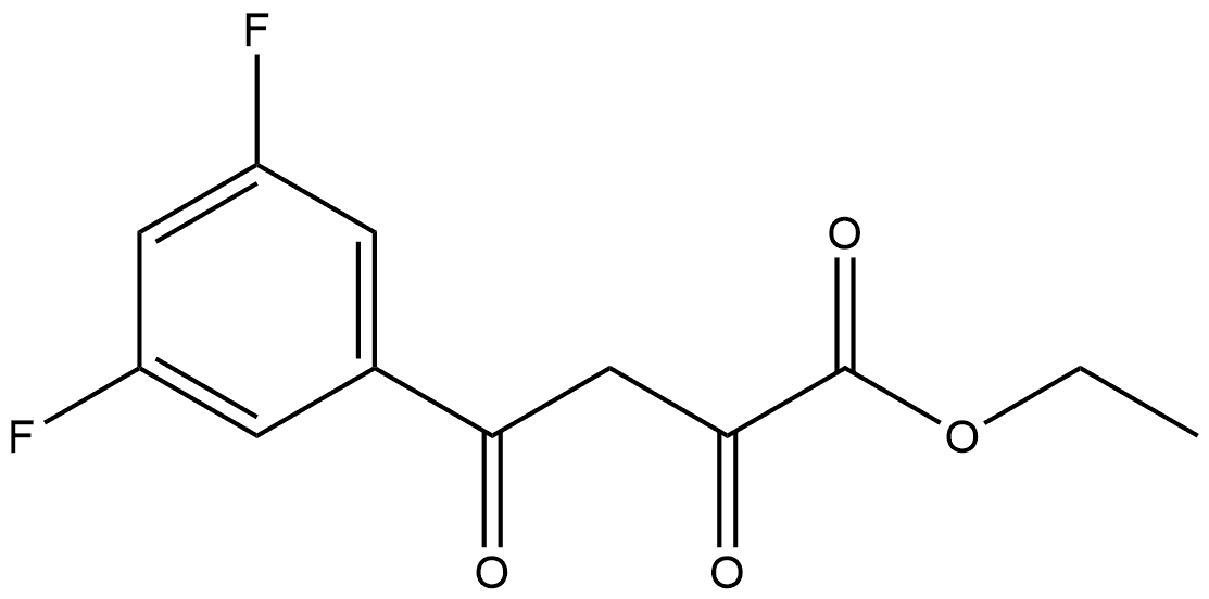 Ethyl 4-(3,5-Difluorophenyl)-2,4-dioxobutanoate Structure