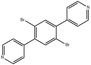 Pyridine, 4,4'-(2,5-dibromo-1,4-phenylene)bis- Structure