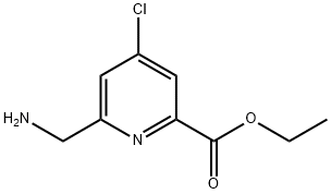 2-Pyridinecarboxylic acid, 6-(aminomethyl)-4-chloro-, ethyl ester Structure