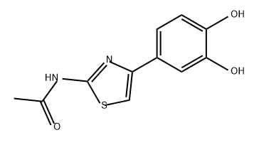 Acetamide, N-[4-(3,4-dihydroxyphenyl)-2-thiazolyl]- Structure