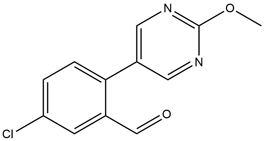 5-Chloro-2-(2-methoxy-5-pyrimidinyl)benzaldehyde Structure