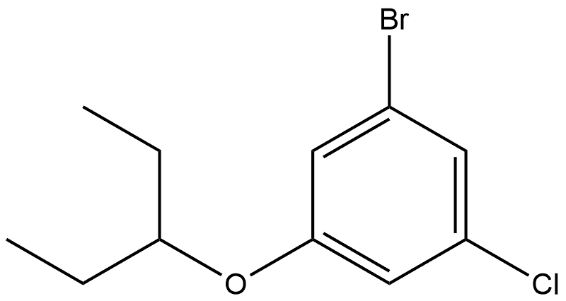 1-Bromo-3-chloro-5-(1-ethylpropoxy)benzene Structure