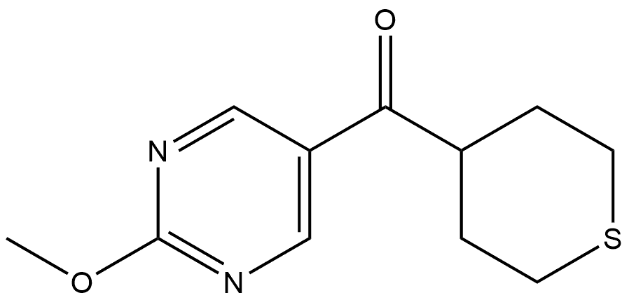 (2-Methoxy-5-pyrimidinyl)(tetrahydro-2H-thiopyran-4-yl)methanone Structure