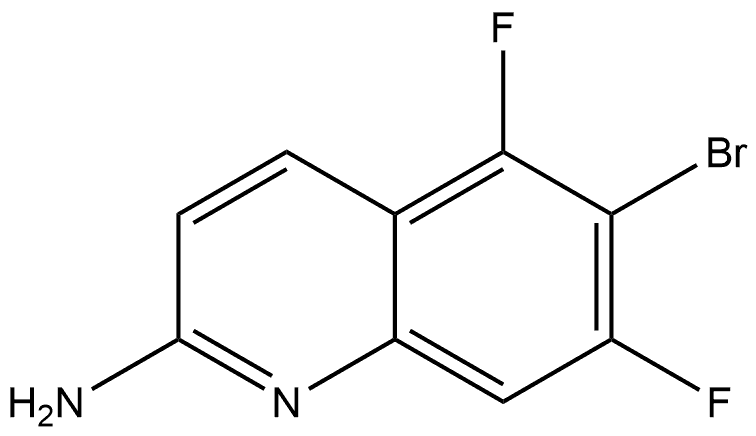 6-Bromo-5,7-difluoroquinolin-2-amine 구조식 이미지