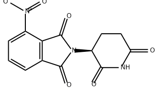 1H-Isoindole-1,3(2H)-dione, 2-[(3S)-2,6-dioxo-3-piperidinyl]-4-nitro- Structure