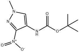 Carbamic acid, N-?(1-?methyl-?3-?nitro-?1H-?pyrazol-?4-?yl)?-?, 1,?1-?dimethylethyl ester Structure