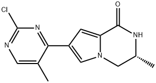 Pyrrolo[1,2-a]pyrazin-1(2H)-one, 7-(2-chloro-5-methyl-4-pyrimidinyl)-3,4-dihydro-3-methyl-, (3R)- 구조식 이미지