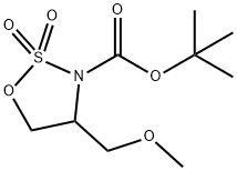 1,2,3-Oxathiazolidine-3-carboxylic acid, 4-(methoxymethyl)-, 1,1-dimethylethyl ester, 2,2-dioxide Structure