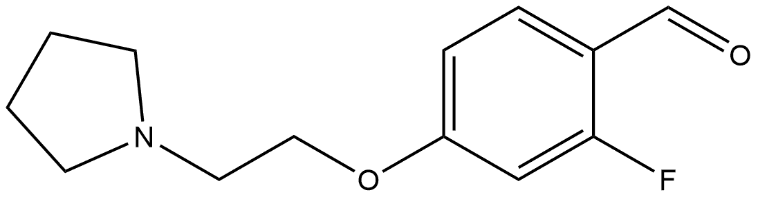 2-Fluoro-4-[2-(1-pyrrolidinyl)ethoxy]benzaldehyde Structure