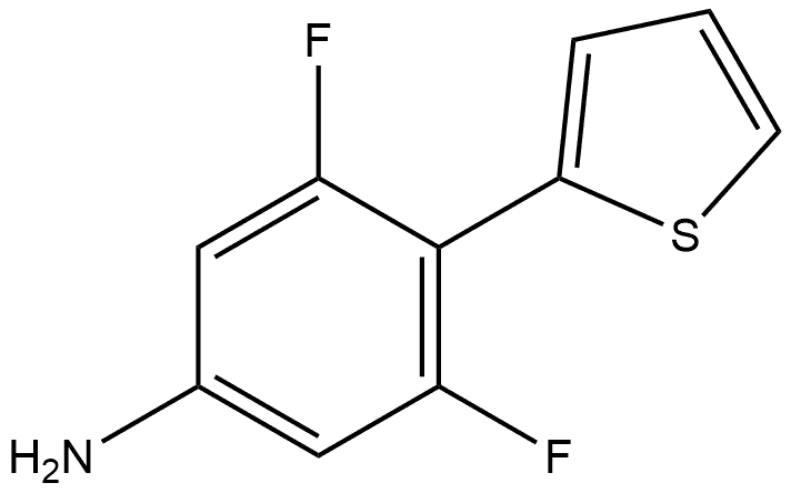 3,5-Difluoro-4-(2-thienyl)benzenamine Structure