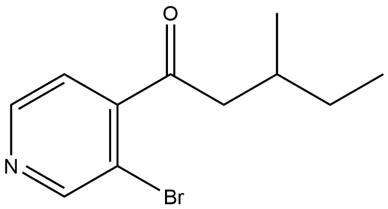 1-(3-Bromo-4-pyridinyl)-3-methyl-1-pentanone Structure