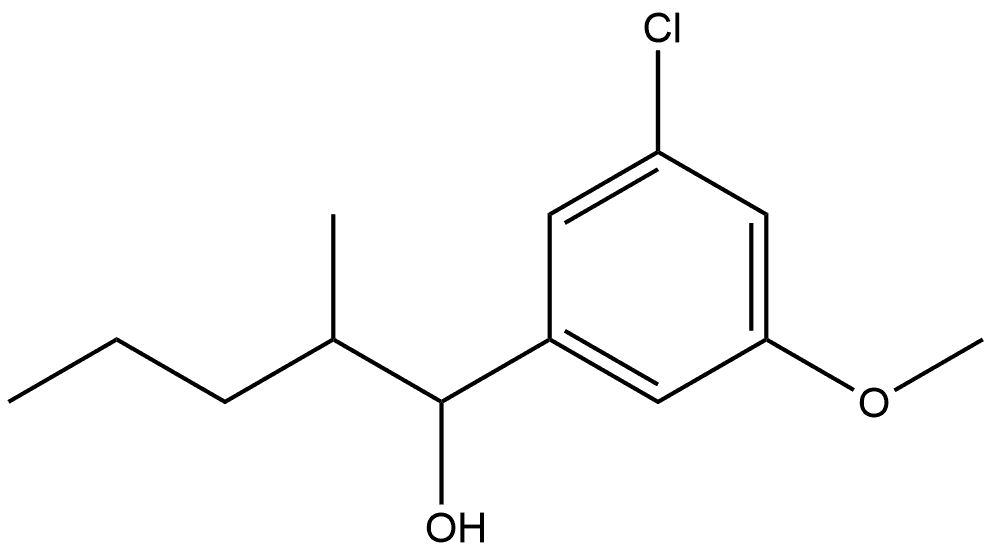 3-Chloro-5-methoxy-α-(1-methylbutyl)benzenemethanol Structure