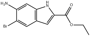 1H-Indole-2-carboxylic acid, 6-amino-5-bromo-, ethyl ester Structure