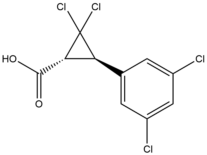 rel-(1R,3R)-2,2-Dichloro-3-(3,5-dichlorophenyl)cyclopropanecarboxylic acid Structure