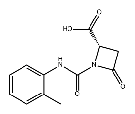 2-Azetidinecarboxylic acid, 1-[[(2-methylphenyl)amino]carbonyl]-4-oxo-, (2S)- 구조식 이미지