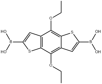 Boronic acid, B,?B'-?(4,?8-?diethoxybenzo[1,?2-?b:4,?5-?b']?dithiophene-?2,?6-?diyl)?bis- Structure