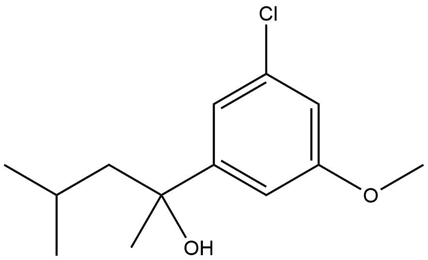 3-Chloro-5-methoxy-α-methyl-α-(2-methylpropyl)benzenemethanol Structure