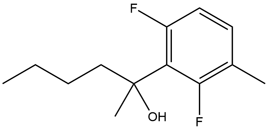 α-Butyl-2,6-difluoro-α,3-dimethylbenzenemethanol Structure