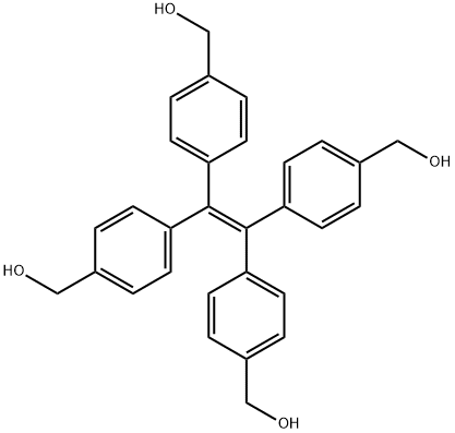 Benzenemethanol, 4,4',4'',4'''-(1,2-ethenediylidene)tetrakis- Structure