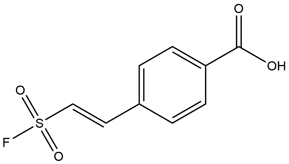 Benzoic acid, 4-[(1E)-2-(fluorosulfonyl)ethenyl]- Structure