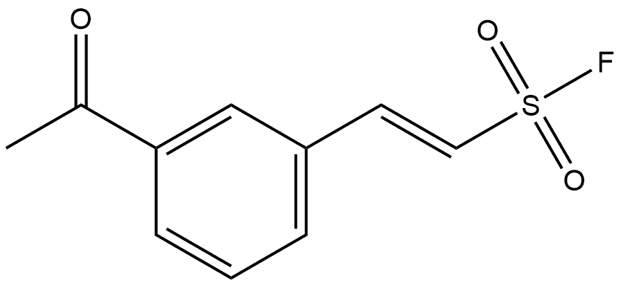 Ethenesulfonyl fluoride, 2-(3-acetylphenyl)-, Structure