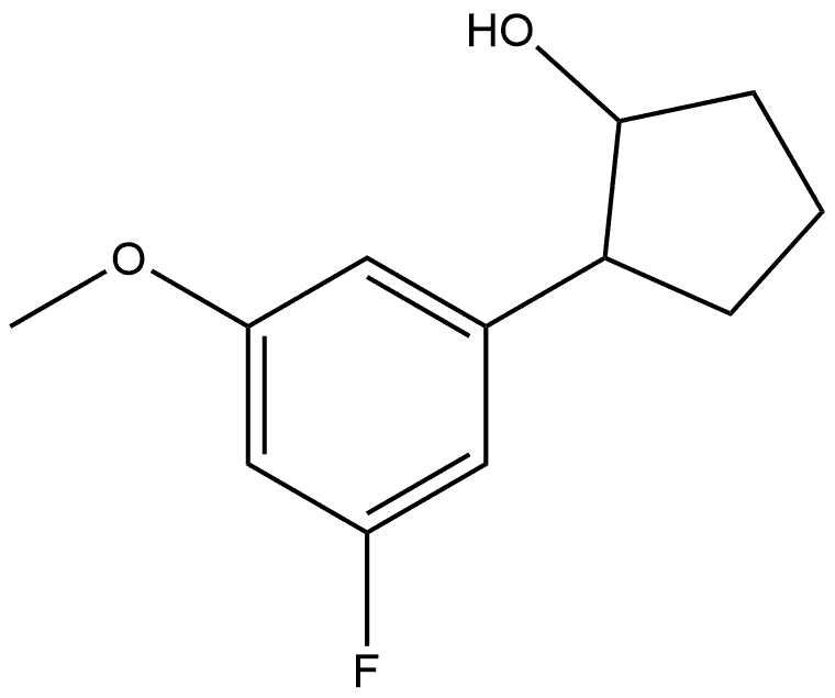 2-(3-Fluoro-5-methoxyphenyl)cyclopentanol Structure