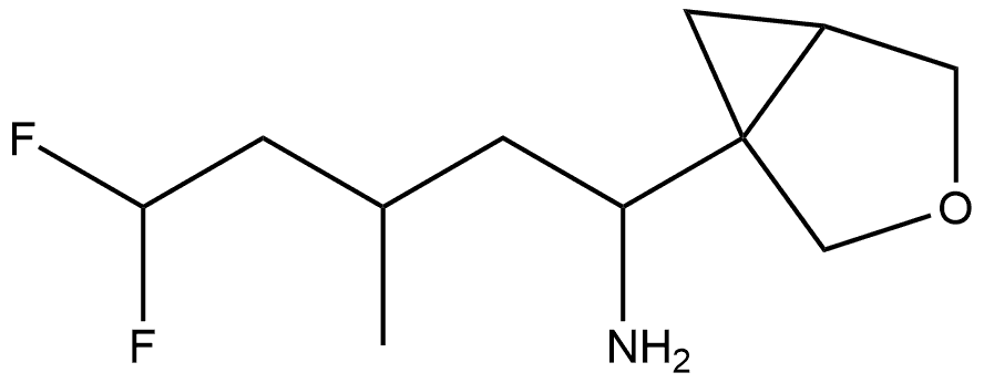 5,5-difluoro-3-methyl-1-{3-oxabicyclo[3.1.0]hexan-1-yl}pentan-1-amine Structure