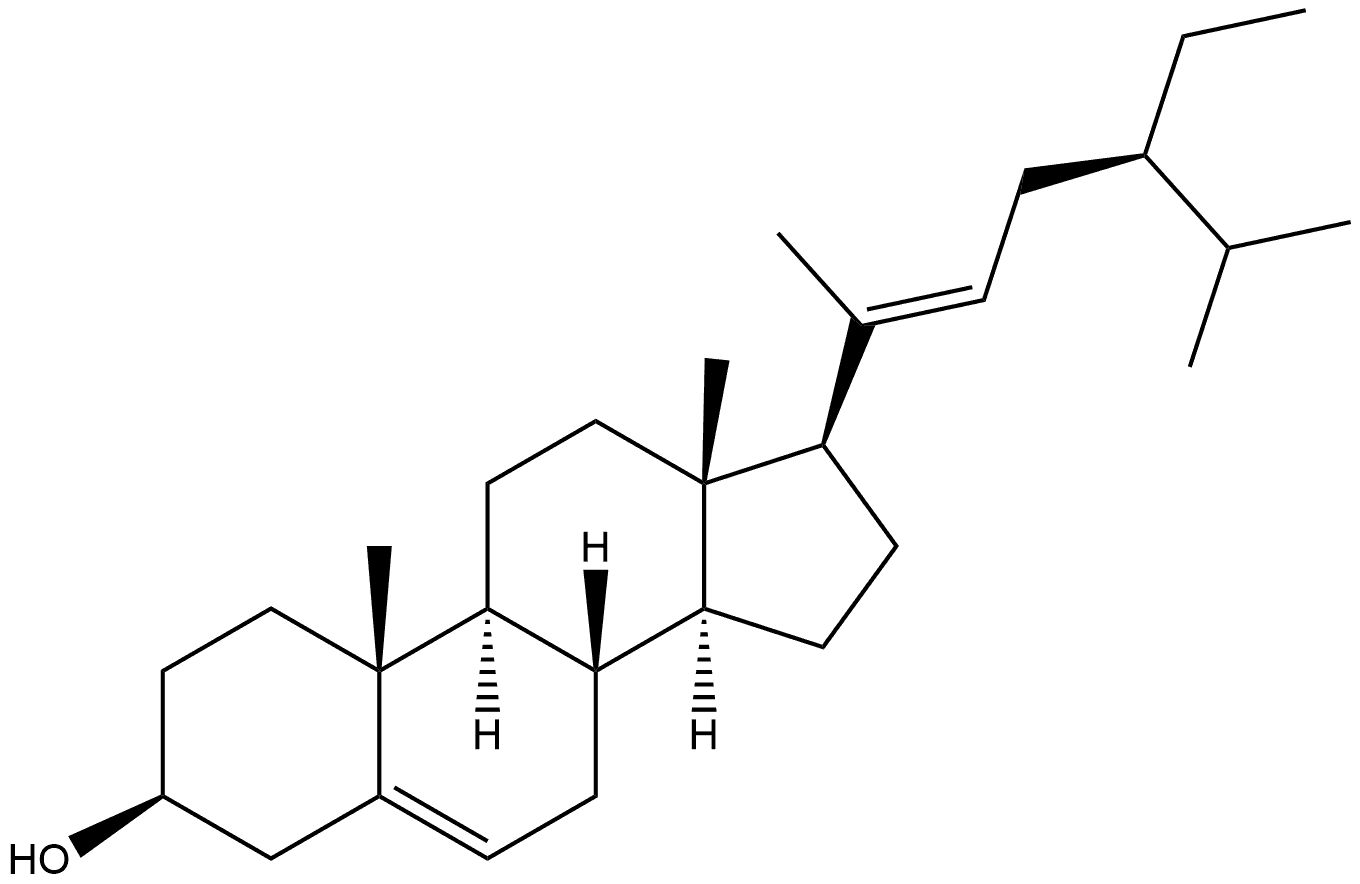 Stigmasta-5,20(22)-dien-3-ol, (3β,20E)- (9CI) Structure