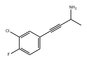 3-Butyn-2-amine, 4-(3-chloro-4-fluorophenyl)- 구조식 이미지