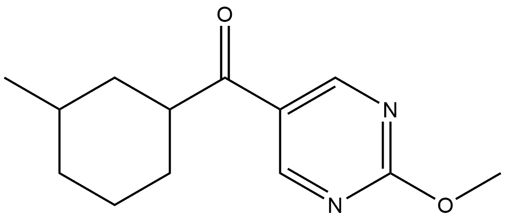 (2-Methoxy-5-pyrimidinyl)(3-methylcyclohexyl)methanone Structure