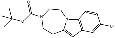 3H-[1,4]Diazepino[1,7-a]indole-3-carboxylic acid, 9-bromo-1,2,4,5-tetrahydro-, 1,1-dimethylethyl ester 구조식 이미지