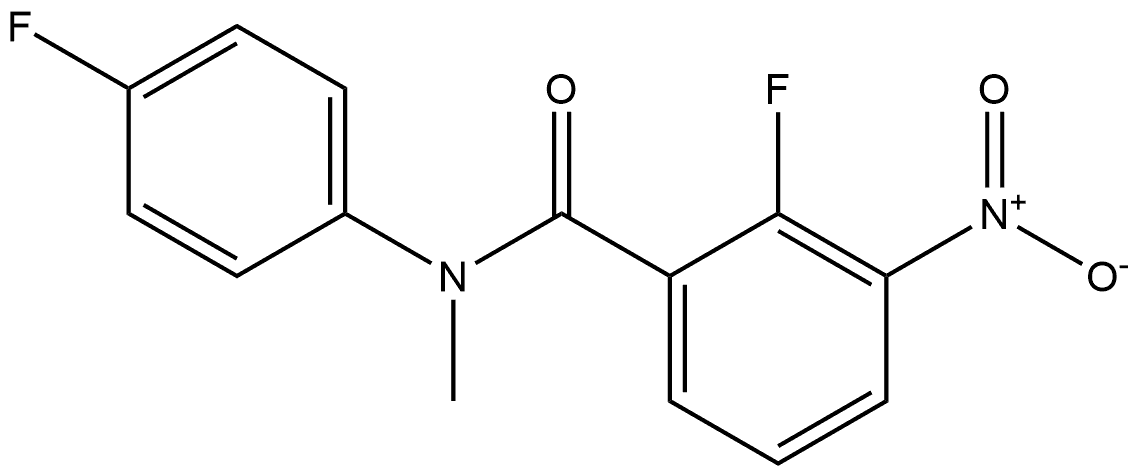 2-fluoro-N-(4-fluorophenyl)-N-methyl-3-nitrobenzamide Structure