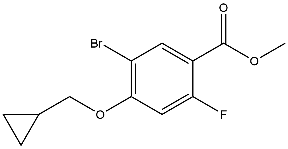 Methyl 5-bromo-4-(cyclopropylmethoxy)-2-fluorobenzoate Structure