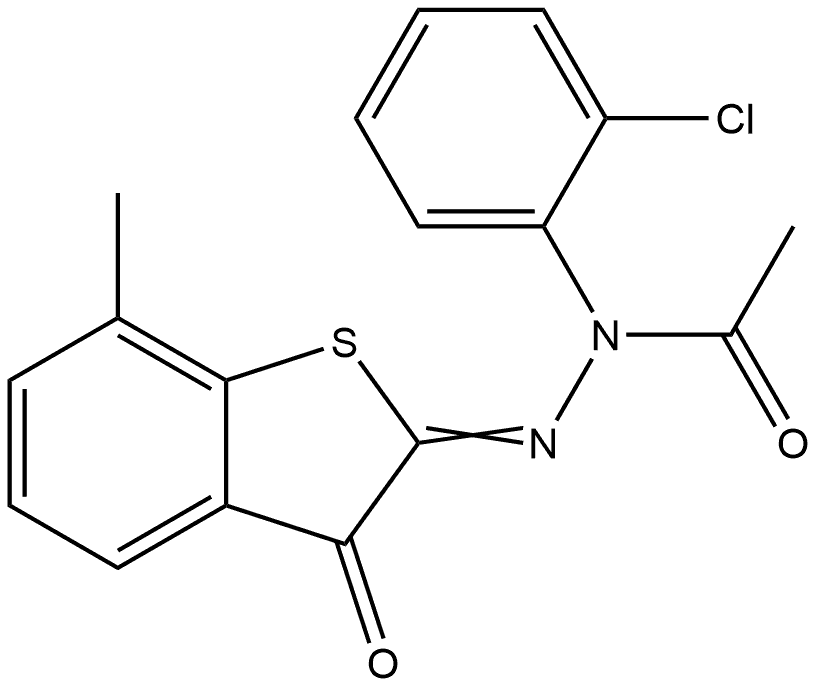 Acetic acid, 1-(2-chlorophenyl)-2-(7-methyl-3-oxobenzo[b]thiophen-2(3H)-ylidene)hydrazide Structure