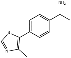 1-(4-(4-methylthiazol-5-yl)phenyl)ethan-1-amine Structure