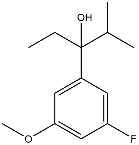 α-Ethyl-3-fluoro-5-methoxy-α-(1-methylethyl)benzenemethanol Structure